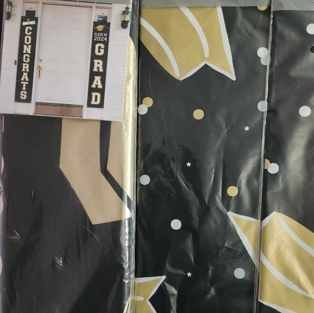Graduation banners and table covers